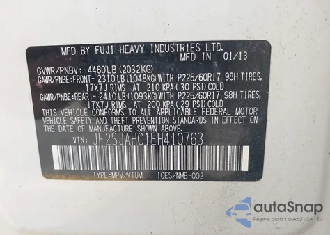 2014 Subaru Forester 2.5I Limited z USA, uszkodzony, nr VIN JF2SJAHC1EH410763